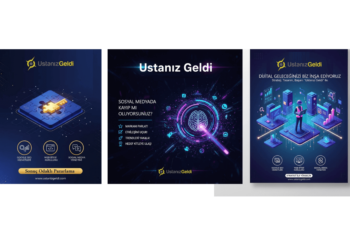 Ustanız Geldi Sosyal Medya Yönetimi Bursa - Dijital Pazarlama Projesi