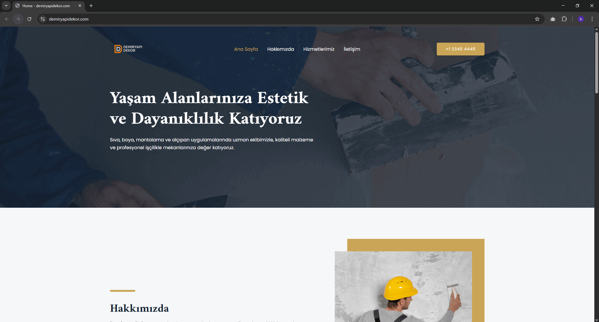 Dekor ve inşaat malzemesi Web Sitesi Bursa - Ustanız Geldi Projesi